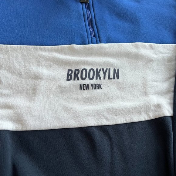 NWOT:  DENIM & Flower: 1/4 zip Men's Colour Block Sweatshirt - Picture 3 of 7